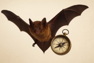 Flying bat illustrating feedback as a navigation system for growth